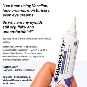 BlinkBetter BetterLids with oat extract visual highlighting soothing colloidal oatmeal benefit