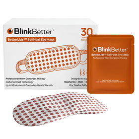 BlinkBetter front packaging showing 30-count pack and benefits
