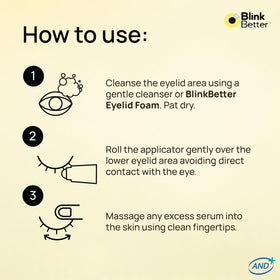 BlinkBetter roller in a toiletry bag, ideal for travel and on-the-go refreshment