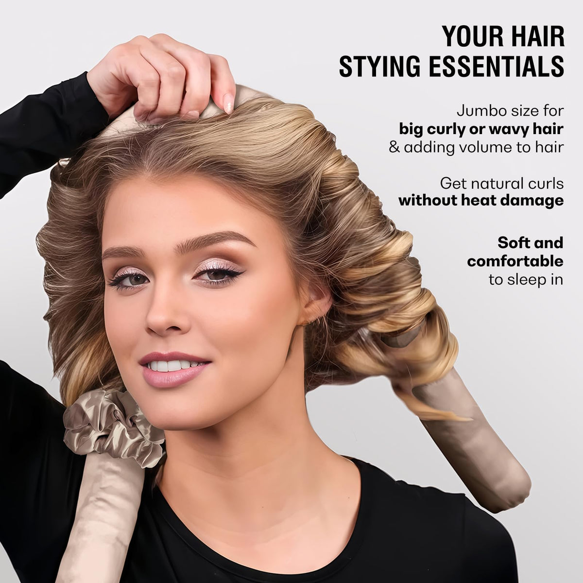 BLINKEEN jumbo rod beside ruler showing 36-inch length for long-hair coverage