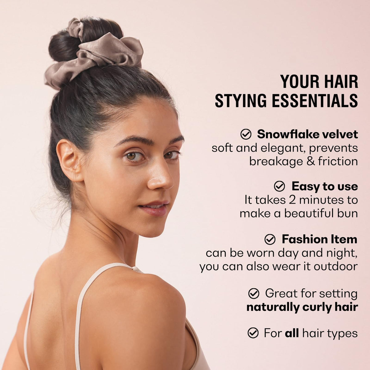 BLINKEEN wrapped high ponytail demo showing secure hold and curl formation