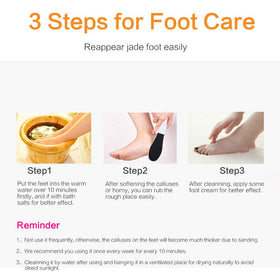 BlinkingNails tool in use removing callus from heel for smoother skin