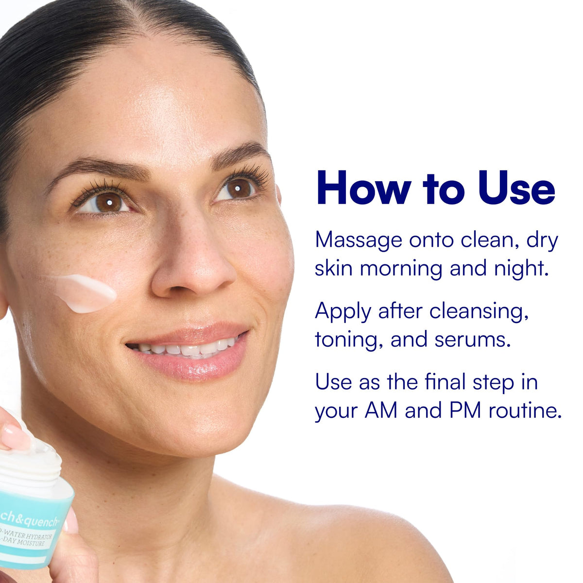 Bliss cream applied on hand demonstrating fast absorption and smooth finish