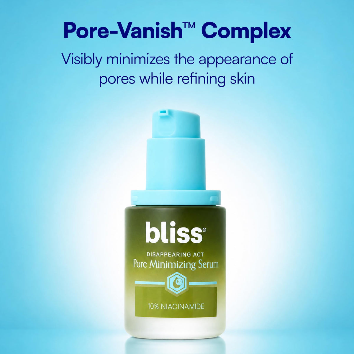 Bliss bottle beside green tea leaves illustrating antioxidant benefits