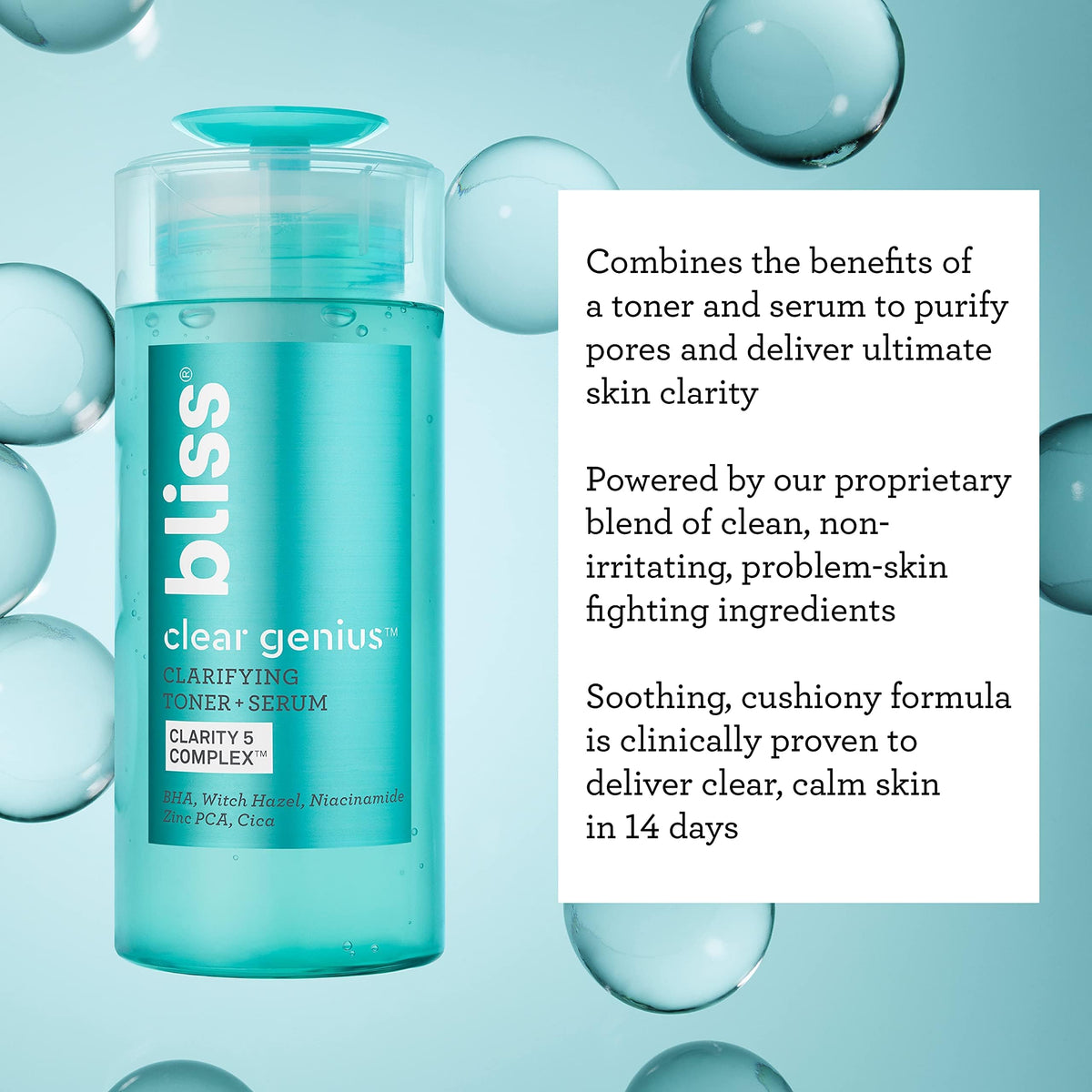 Bliss label detail showing key claims of paraben-free, vegan, and cruelty-free