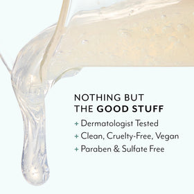 Bliss product placed on bathroom shelf suggesting daily cleansing routine