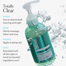 Bliss ingredients visual with sea water element emphasizing pore detox benefit