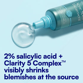 Bliss tube on a bathroom shelf with daily skincare items, illustrates routine use