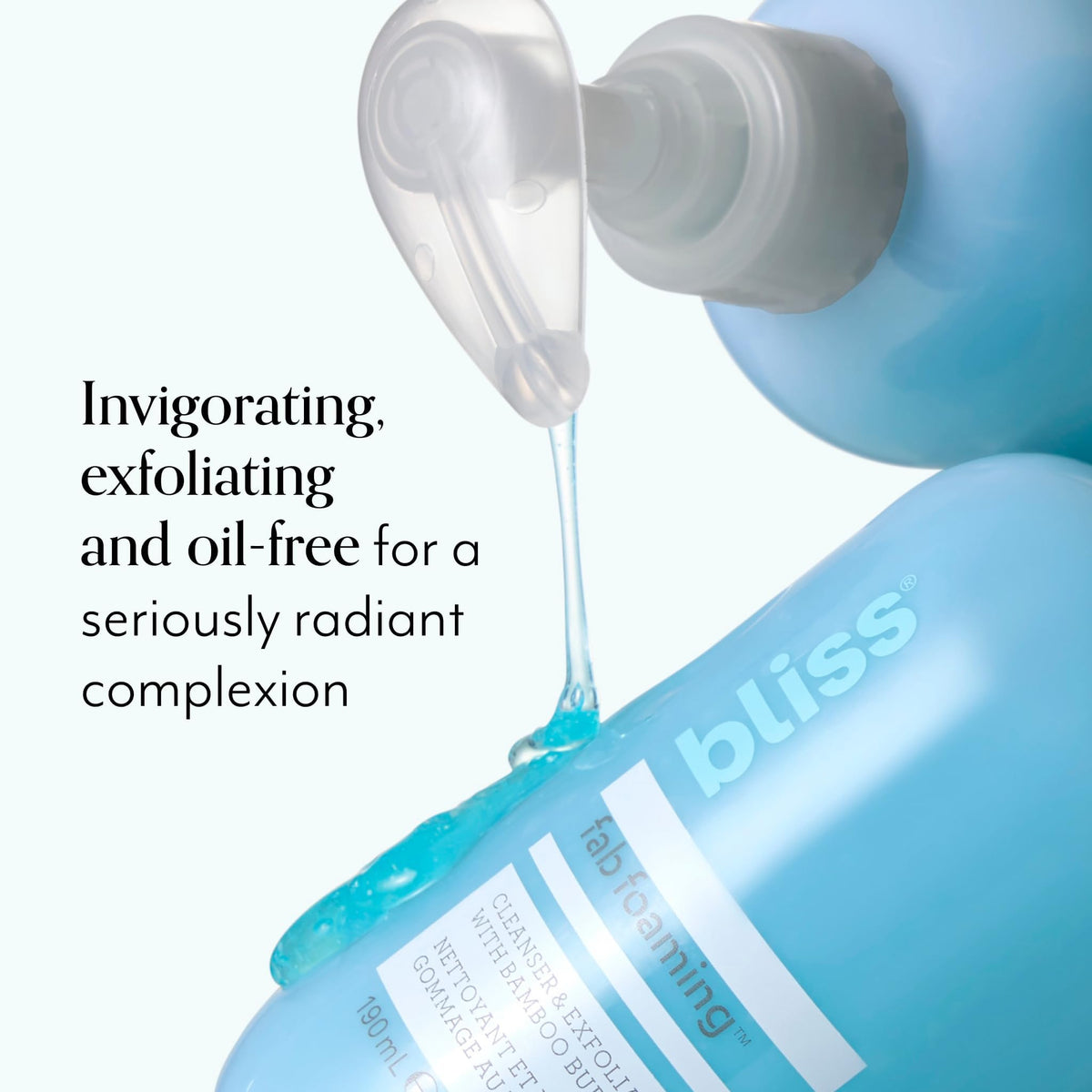 Bliss label ingredients detail showing plant extracts and vegan formulation benefit