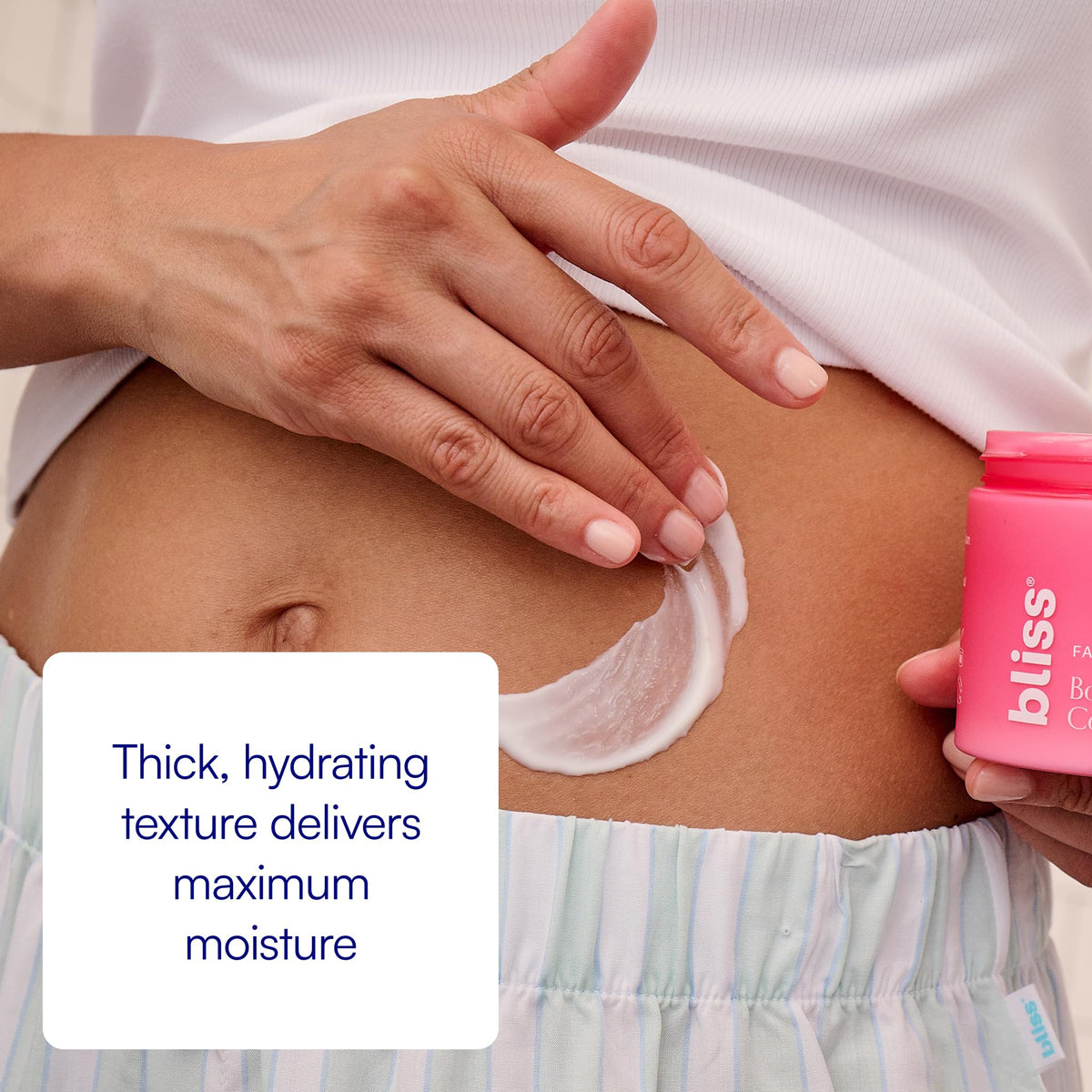 Bliss paired with body-sculpting tool demonstrating enhanced contouring routine