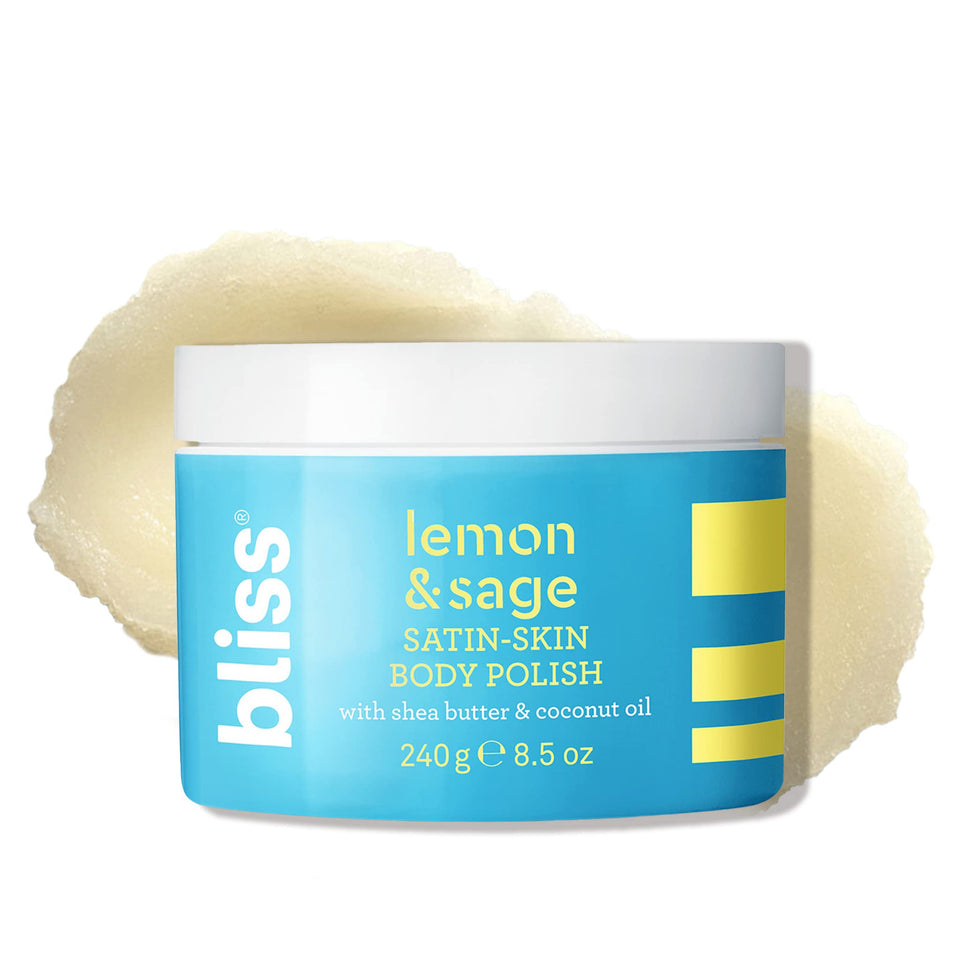 Bliss front packaging showing lemon and sage scent and product benefits