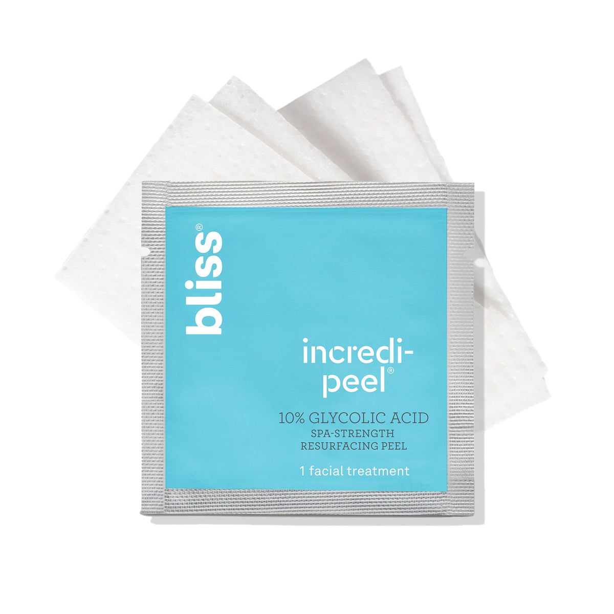 Bliss front packaging showing 15-count pads and benefits