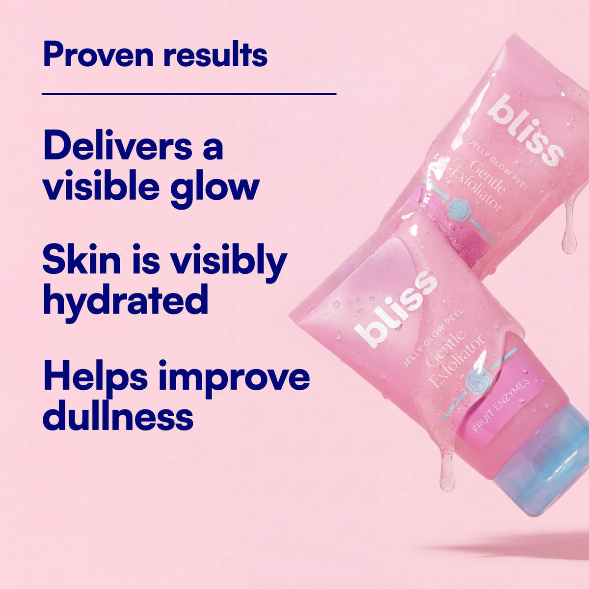 Bliss product label detail with ingredient highlights and vegan claim benefit