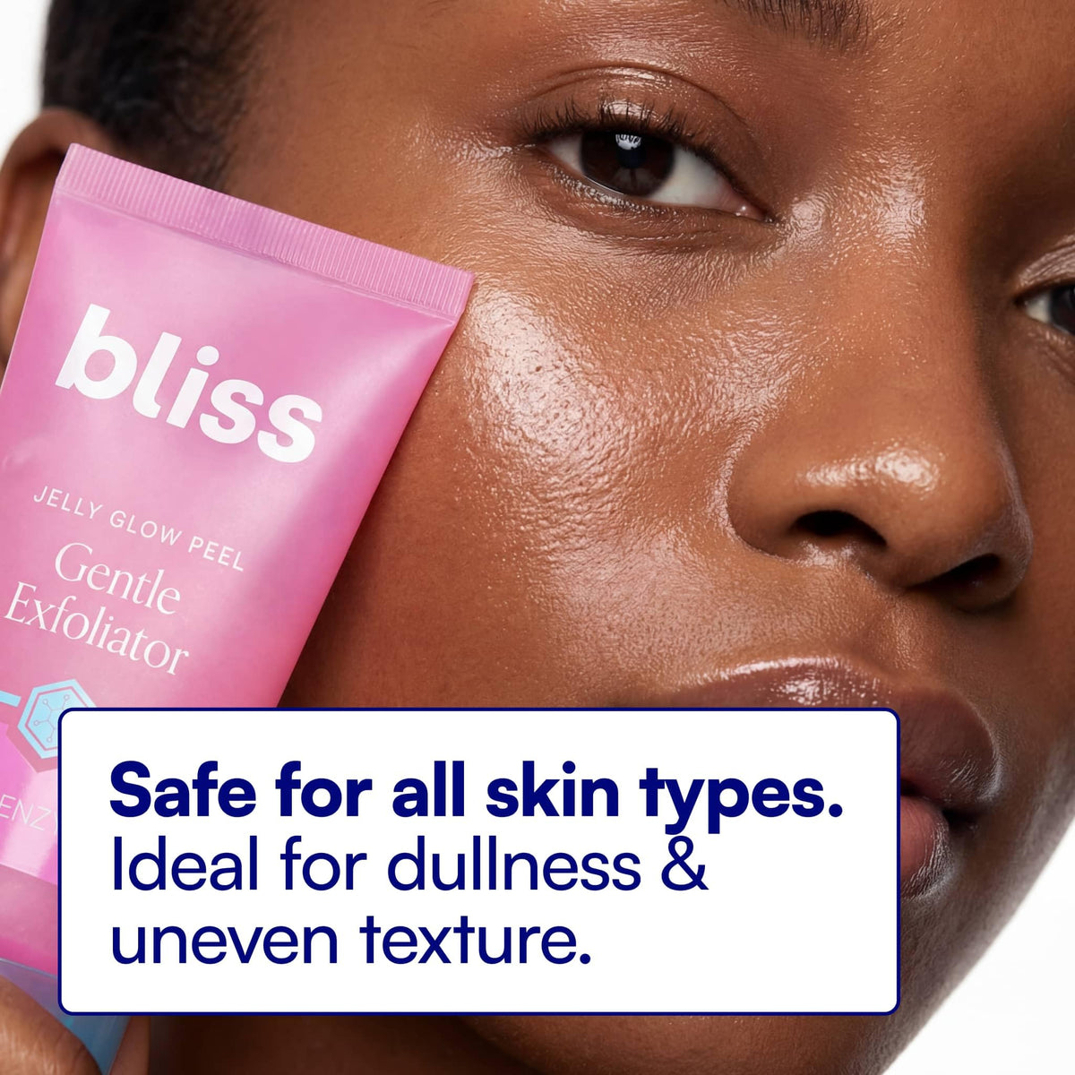 Bathroom counter lifestyle scene with Bliss jar, shows simple routine integration