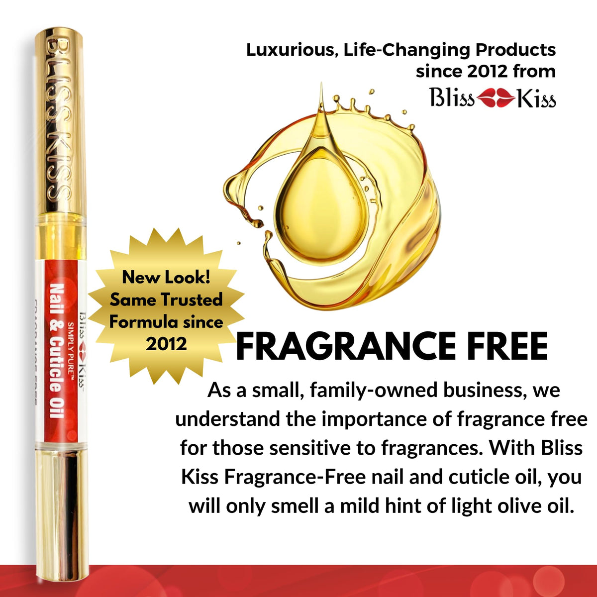 Bliss Kiss before and after nails showing improved flexibility and reduced splitting