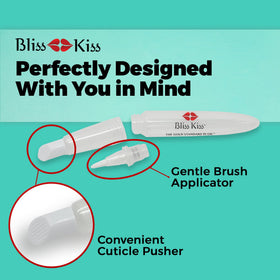 Bliss Kiss translucent barrel displaying oil level for easy refill monitoring and planning