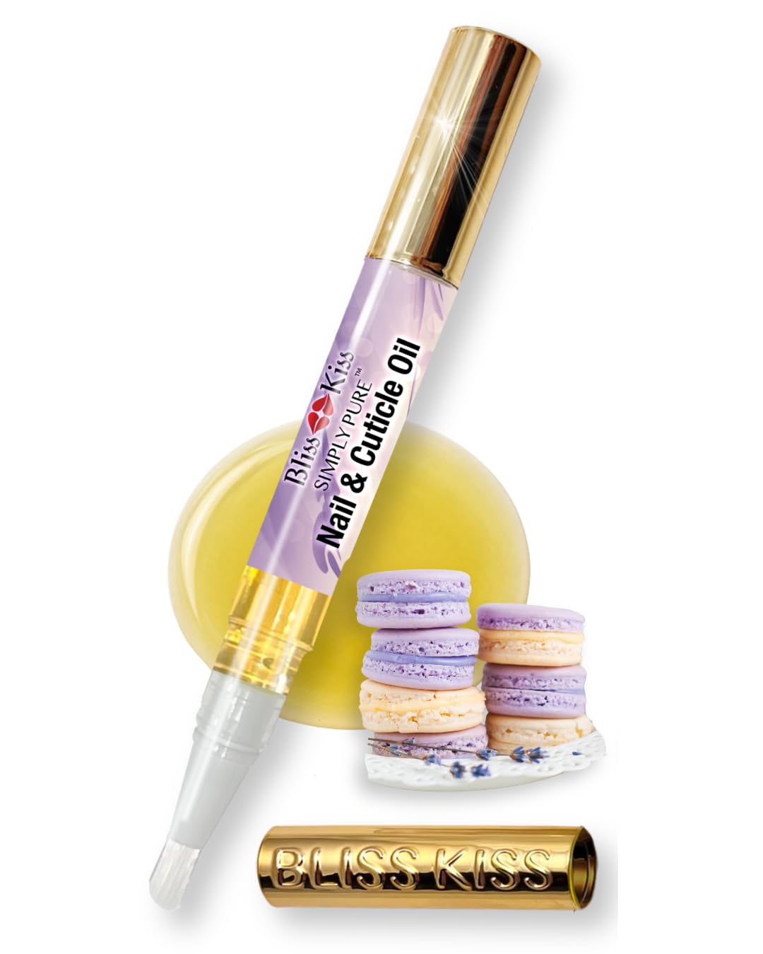 Bliss Kiss front packaging showing lavender-vanilla scent and benefits