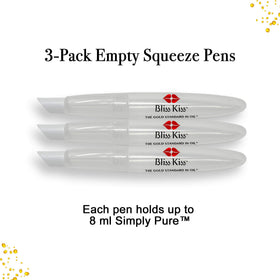 Bliss Kiss pens inside a travel pouch showing salon-quality care on the go and convenience