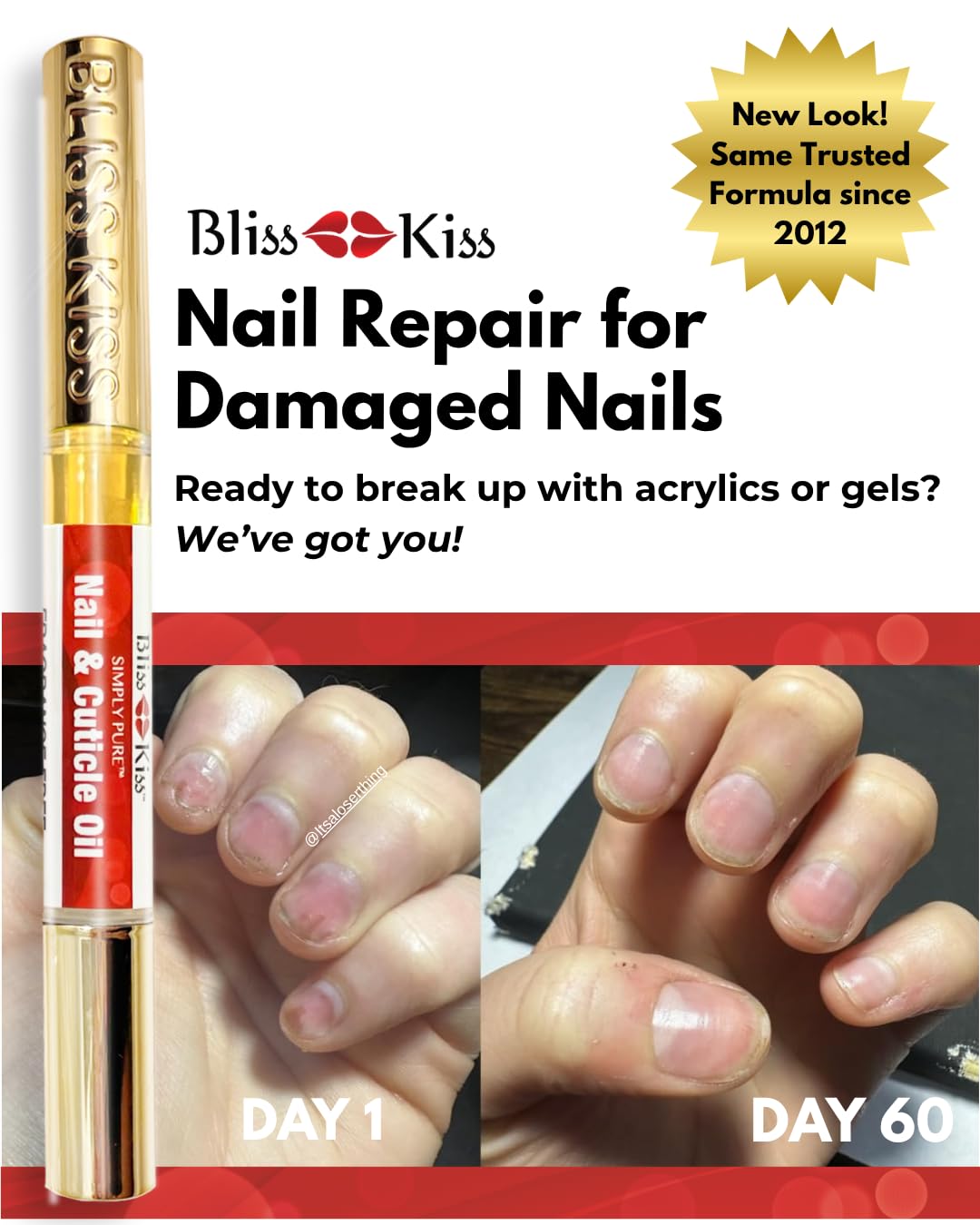 Bliss Kiss close-up applicator tip delivering precise oil for mess-free application