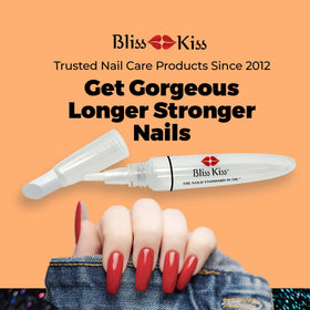 Bliss Kiss soft brush tip close-up applying oil precisely to nail