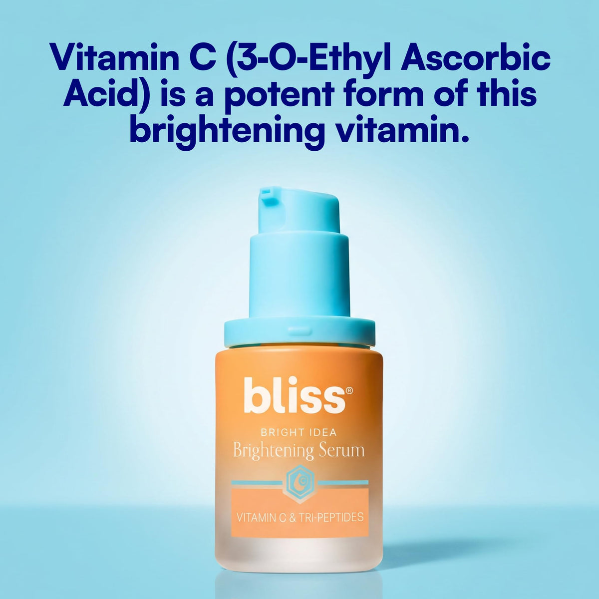 Bliss label close-up revealing key ingredients and clean formulation benefit