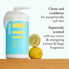 Bliss creamy lather close-up showing rich foam and gentle cleansing benefit