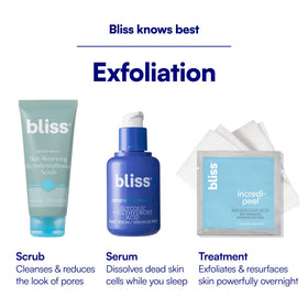 Bliss micro magic lifestyle spa counter styled shot conveying at-home spa refresh benefit
