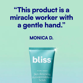 Bliss micro magic size comparison next to hands showing 3.4 fl oz portability benefit