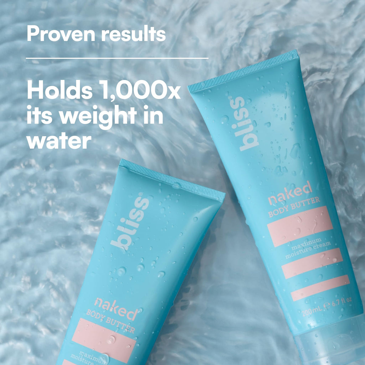bliss naked body butter open jar creamy texture highlighting rich hydration