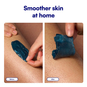 Bliss open jar showing wax texture for smooth, stripless application benefit