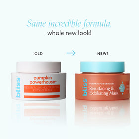 Bliss product label and ingredient panel highlighting key actives and clean formulation