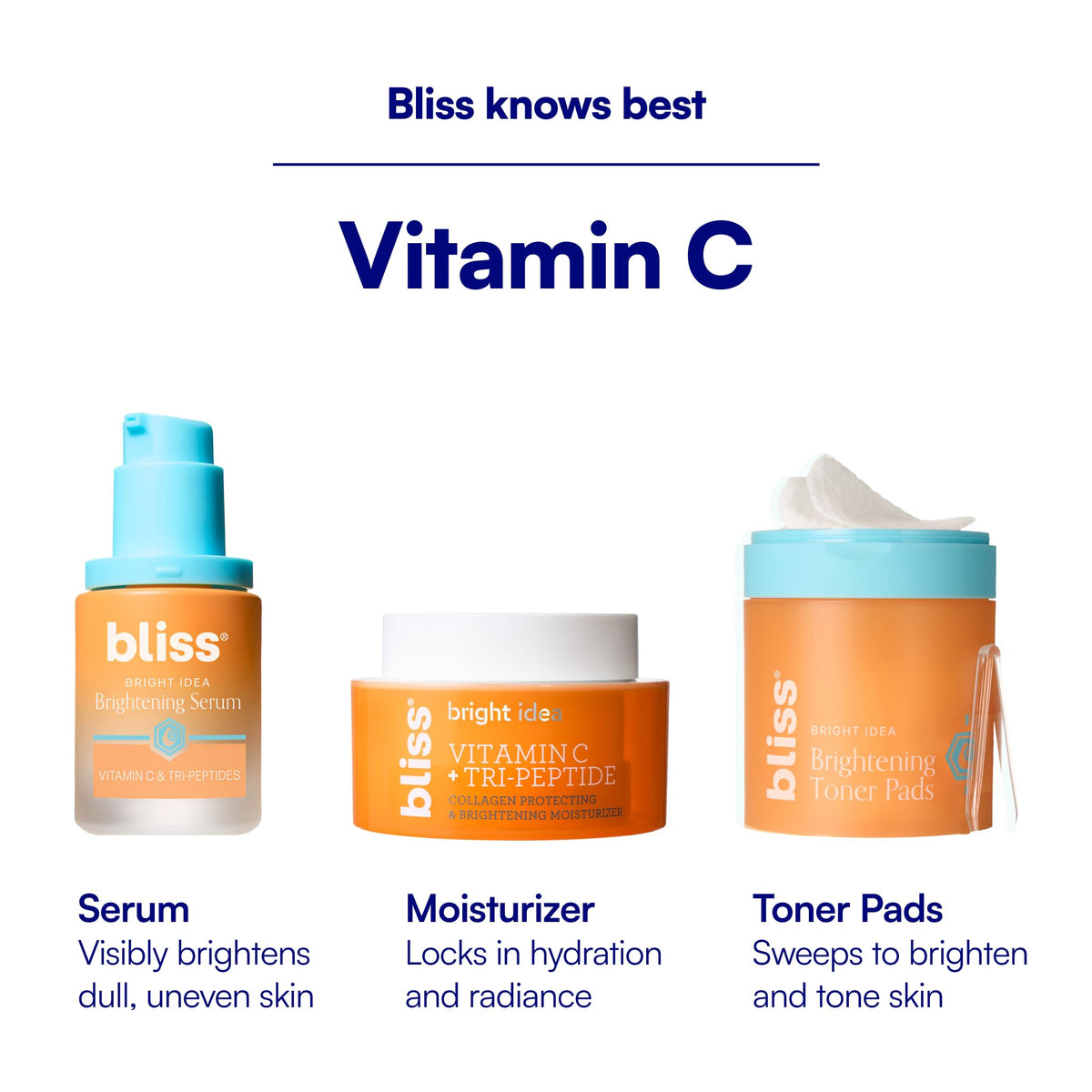 Bliss jar beside sunscreen and makeup illustrating layering in daily routine