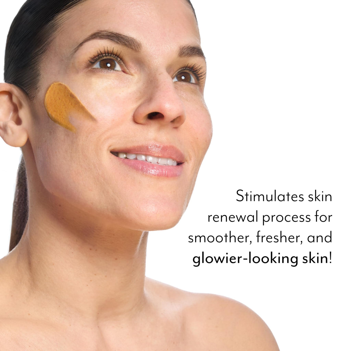 Bliss pumpkin enzymes detail with fresh pumpkin to show natural exfoliant benefit