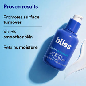 Bliss retail packaging box highlighting clean branding and formula details