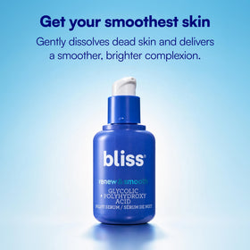Bliss serum texture on hand displaying lightweight finish and absorption