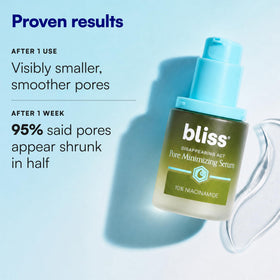 Bliss serum texture close-up drop highlighting lightweight absorption