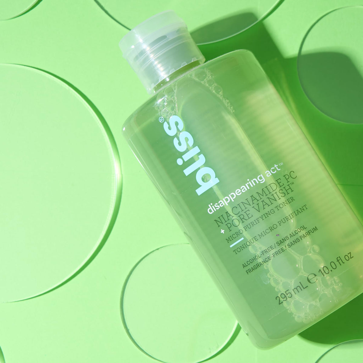 Bliss in bathroom setting showing routine use and curated skincare ritual benefit