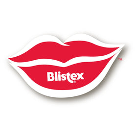 Blistex DCT in-use travel scene with tube in hand offering on-the-go moisture