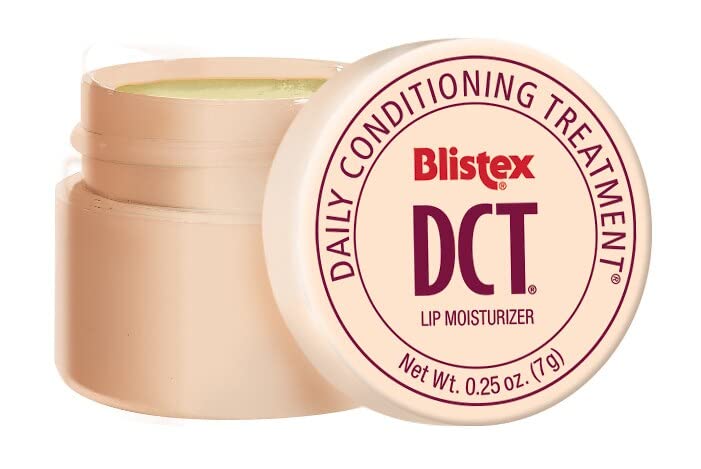 Blistex DCT texture close-up highlighting cocoa butter and smooth finish benefit