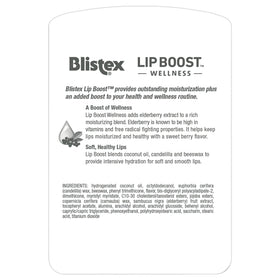 Blistex Lip Boost Wellness smooth balm texture close-up highlighting coconut oil and beeswax moisturizing