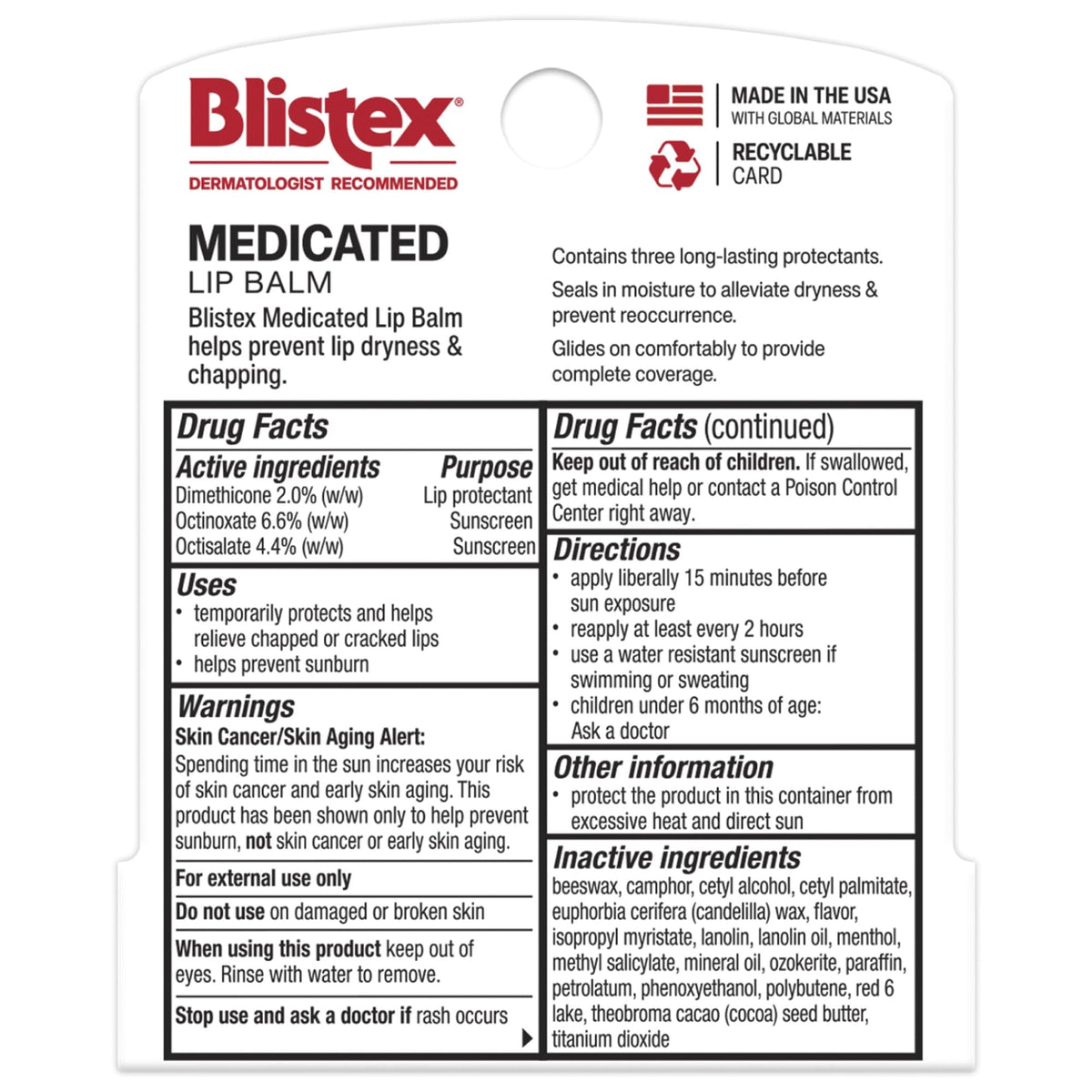 Blistex pack of 12 displayed in a bag showing convenient multi-pack value