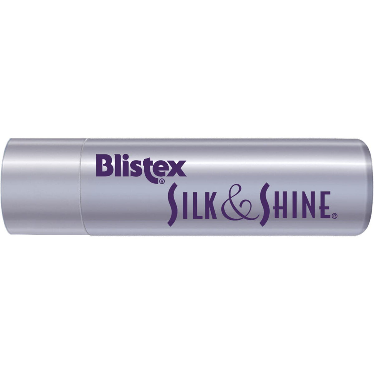 Blistex Silk & Shine tube in hand illustrating compact size and portability