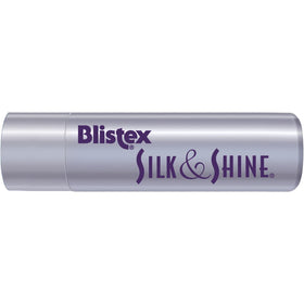 Blistex Silk & Shine tube in hand illustrating compact size and portability
