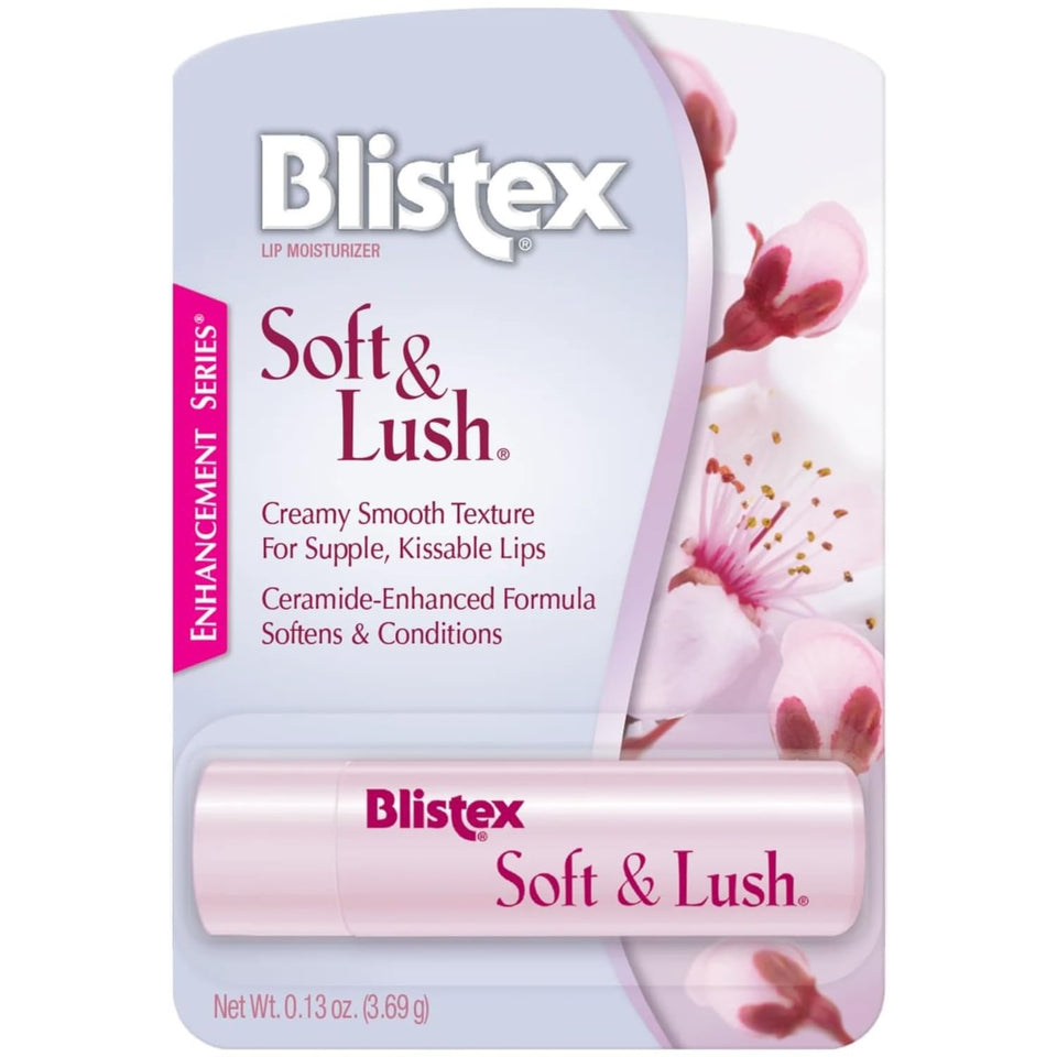 Blistex front tube showing product and brand for quick identification and portability
