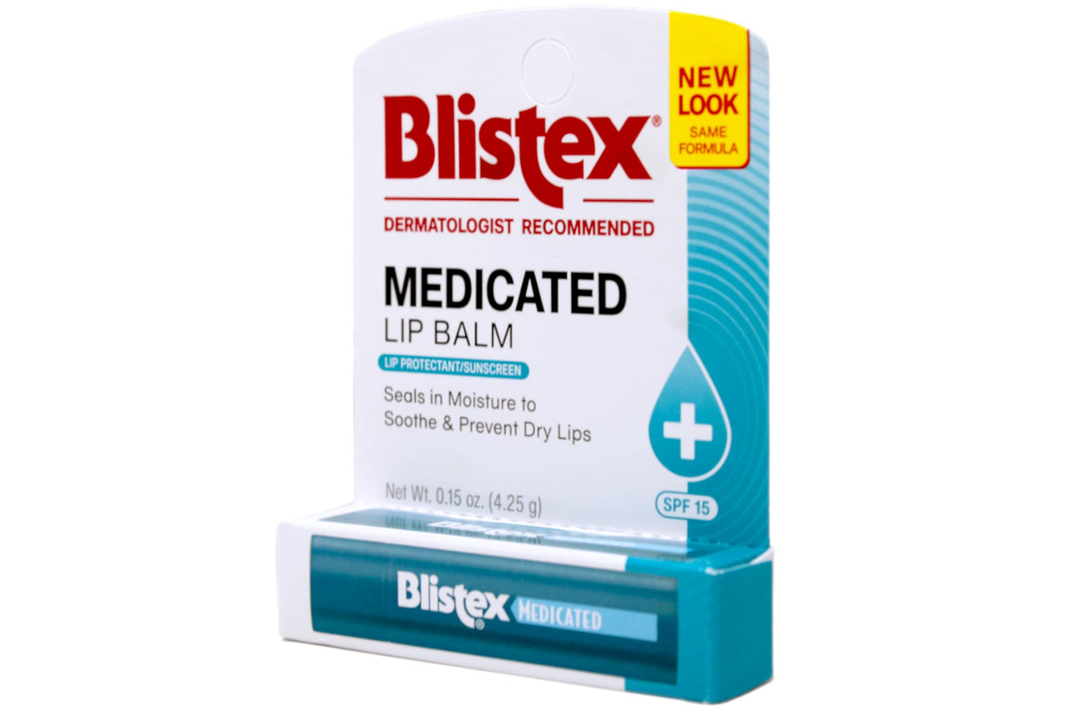 Close-up of Blistex balm texture illustrating smooth, moisturizing formula
