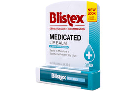 Close-up of Blistex balm texture illustrating smooth, moisturizing formula