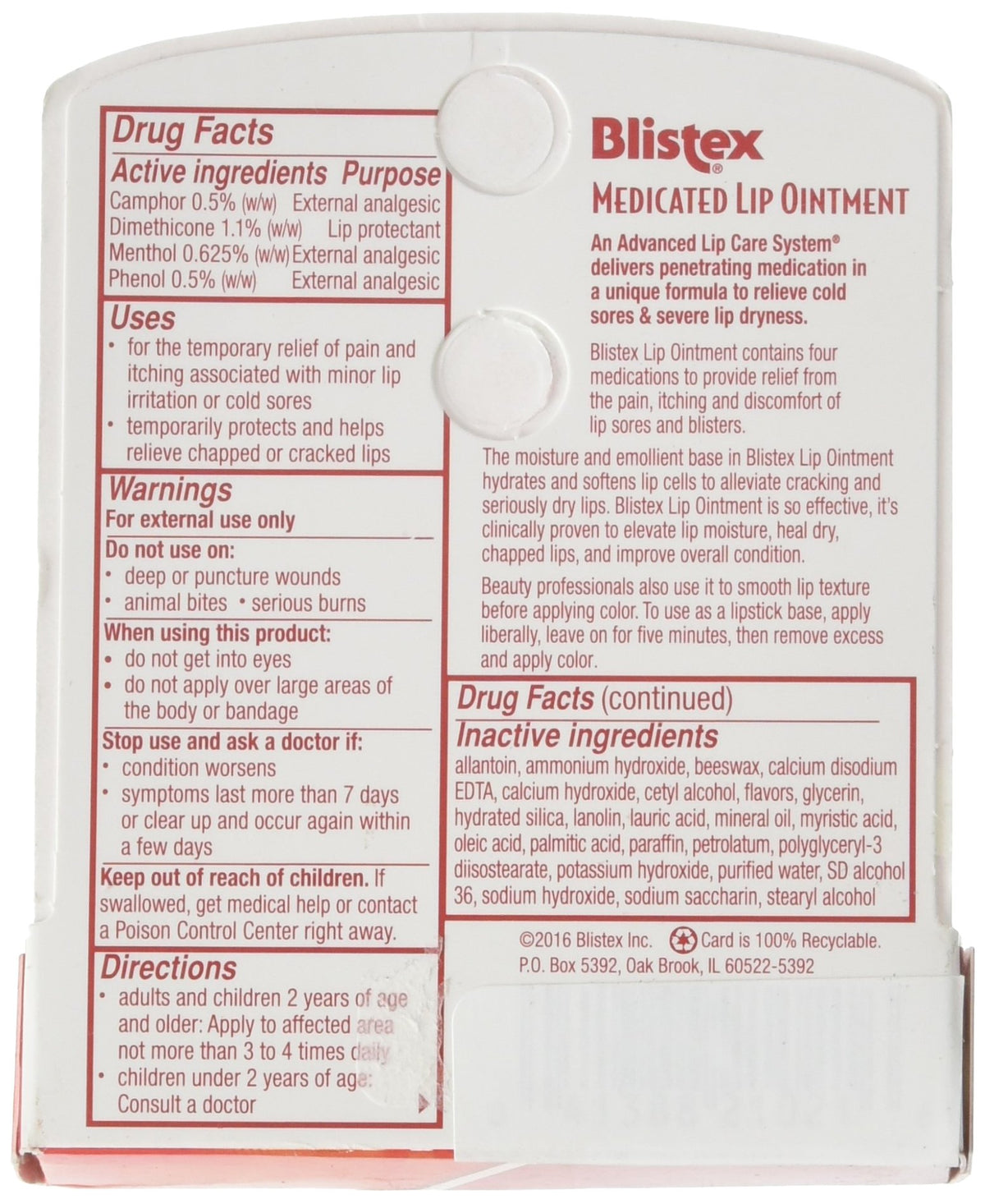 Blistex ointment texture close-up showing smooth emollient for hydration