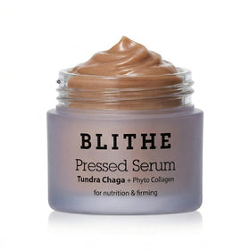 BLITHE jar front view showing compact 0.91 fl oz packaging and premium finish