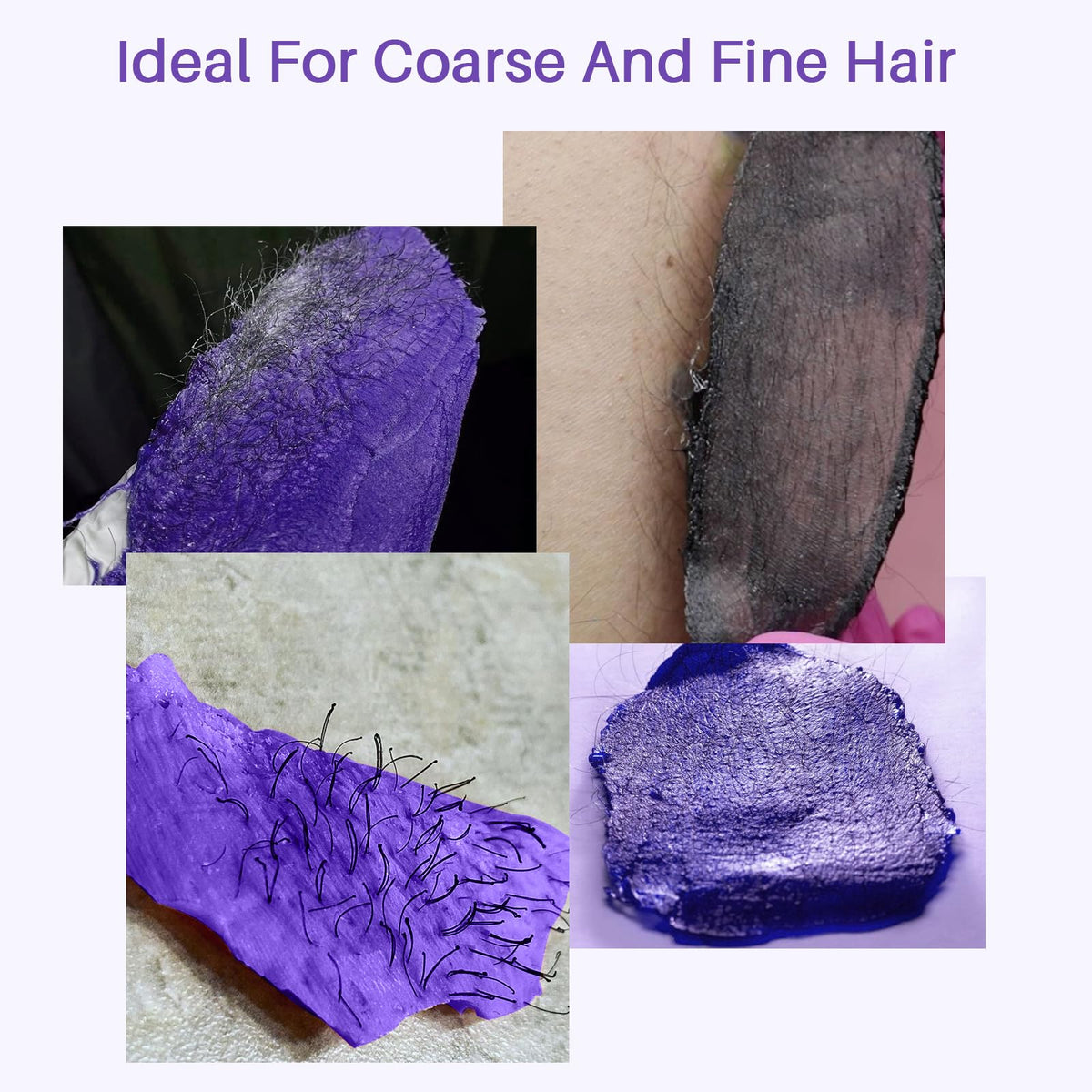 BLITZWAX hard wax applied to facial area for gentle hair removal