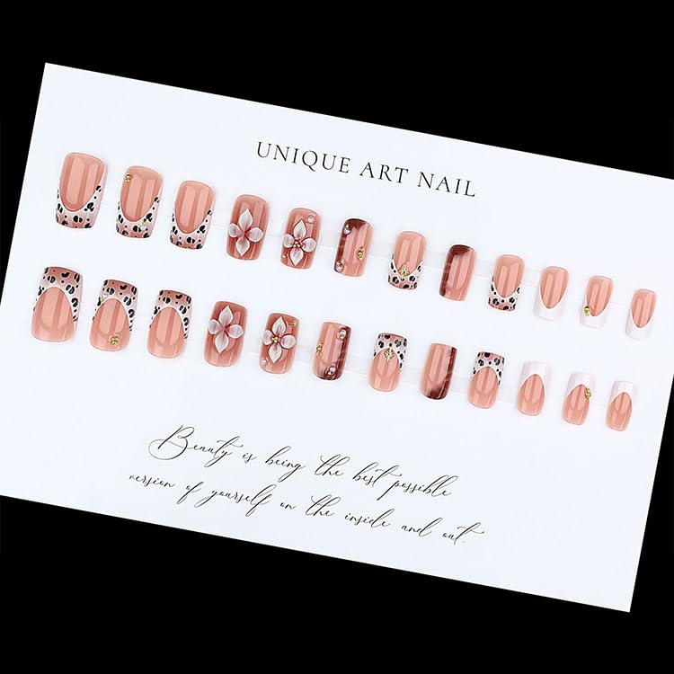 Bloazife full set layout with 24 tips and glue displayed for size selection convenience